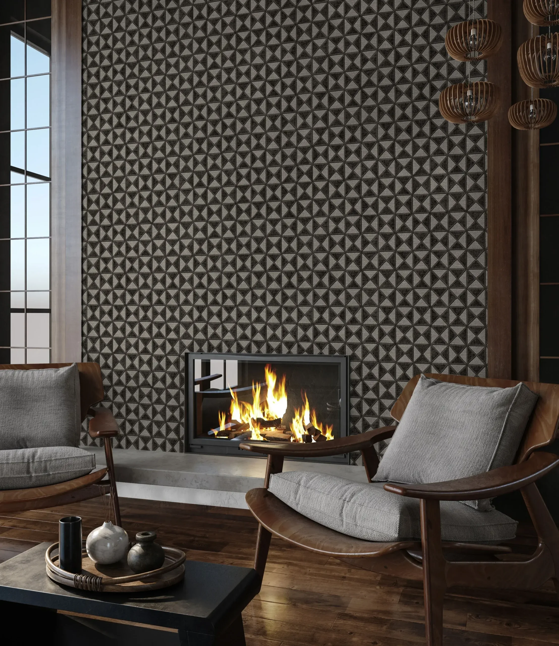 Gray Embossed Wallpaper – Understated Shimmer (24105-5)